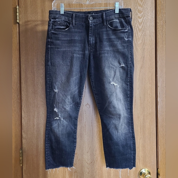 MOTHER Looker Ankle Fray Crash‎ and Burn Jeans - Picture 3 of 13